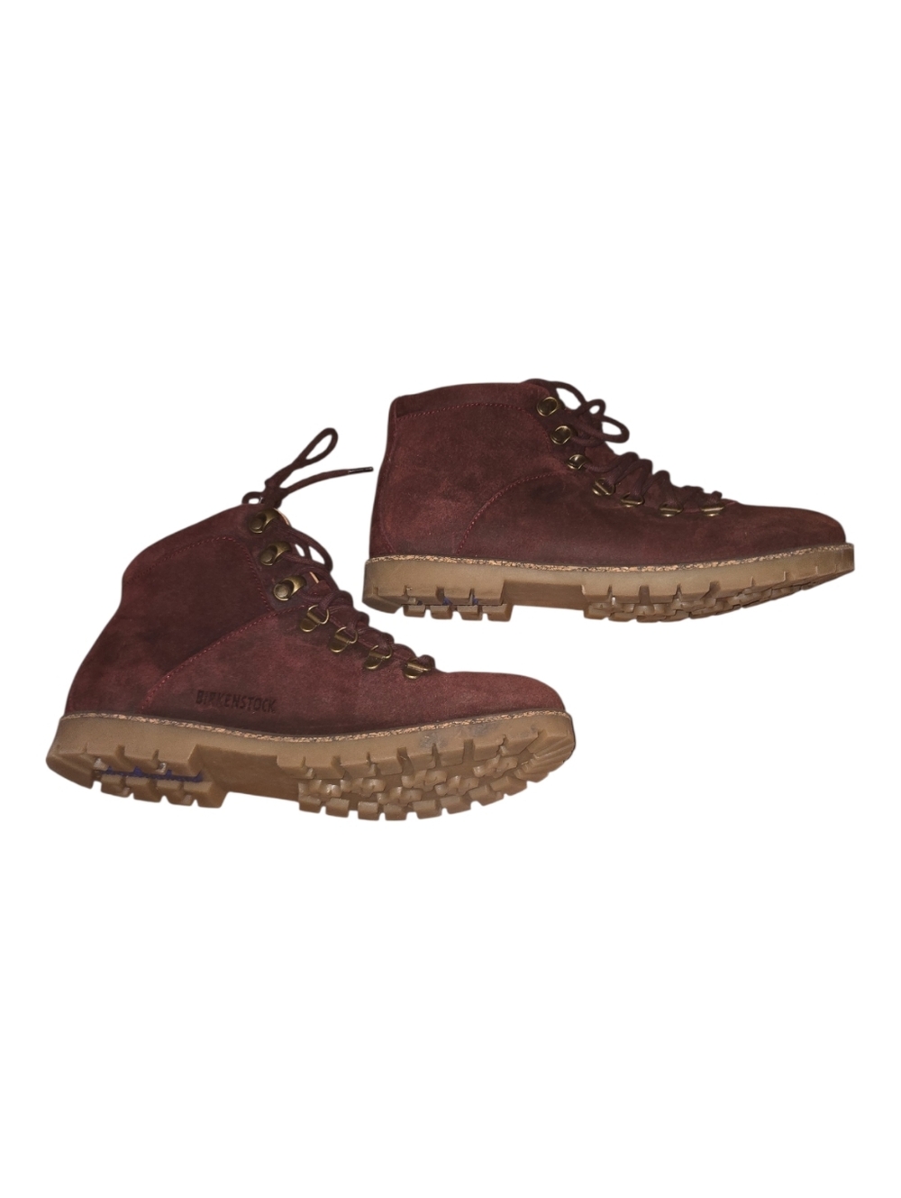 Birkenstock Jackson lace-up boot in burgundy suede. L9 M7
